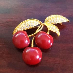 Joan Rivers Signature Cherry Pin